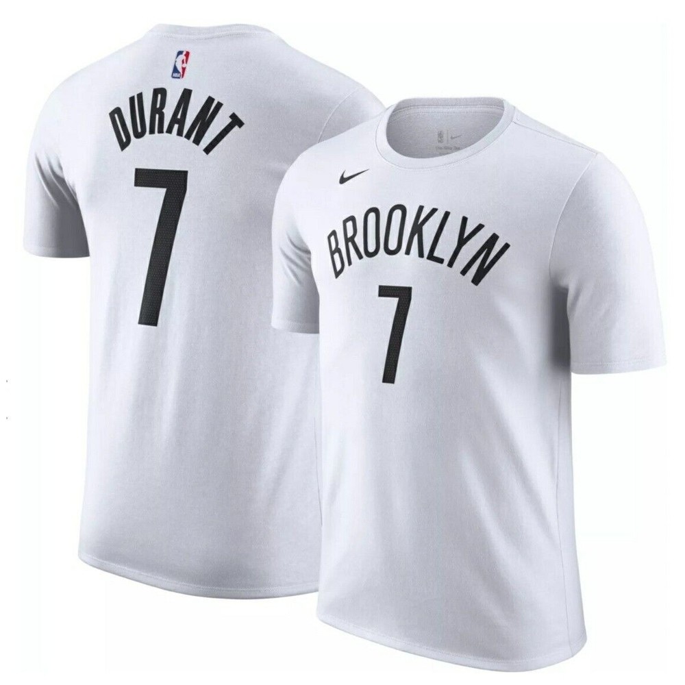Nike Men's NBA Brooklyn Nets Kevin Durant #7 White T-Shirt